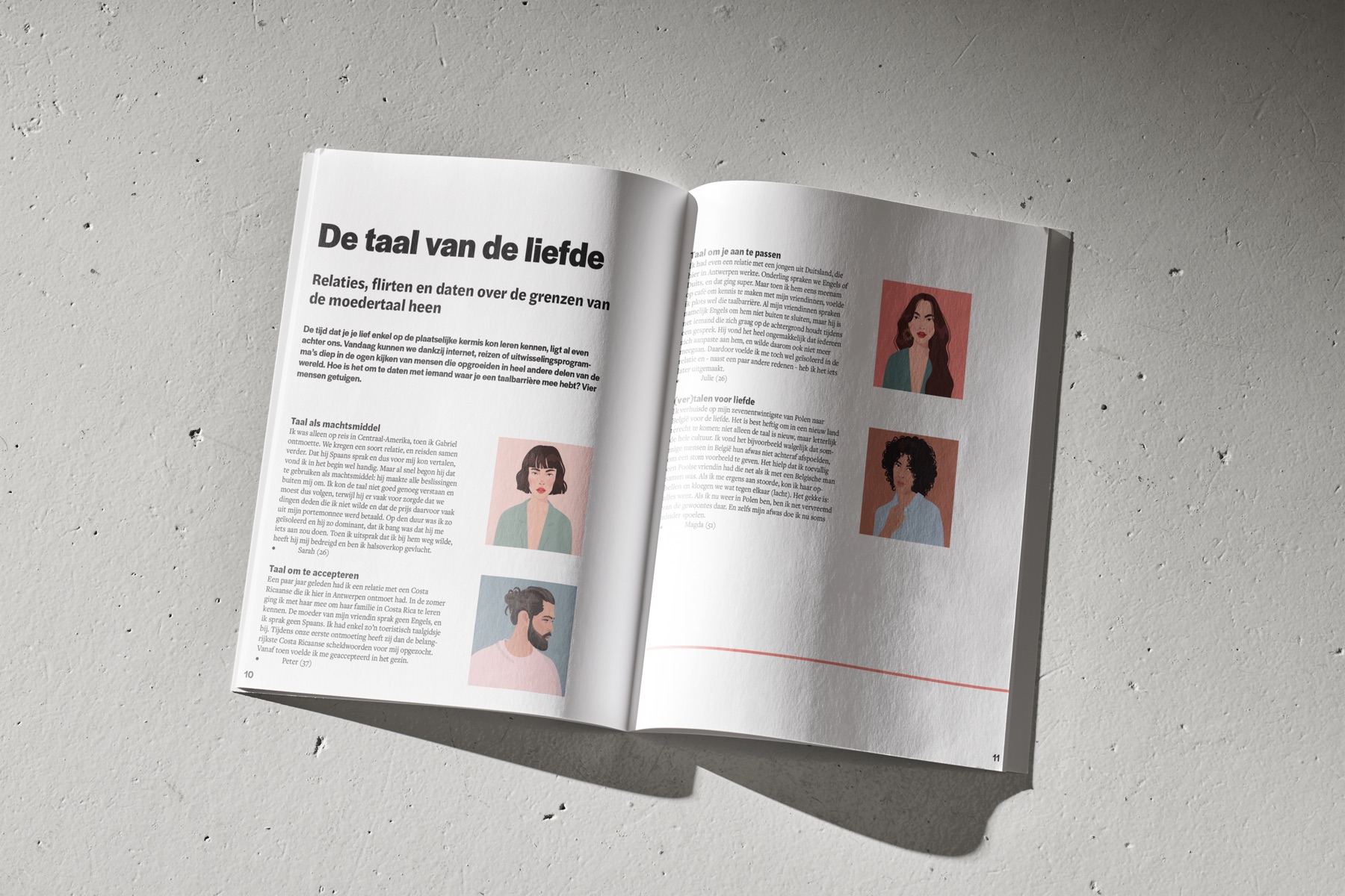 Ember Magazine spread, De taal van de liefde